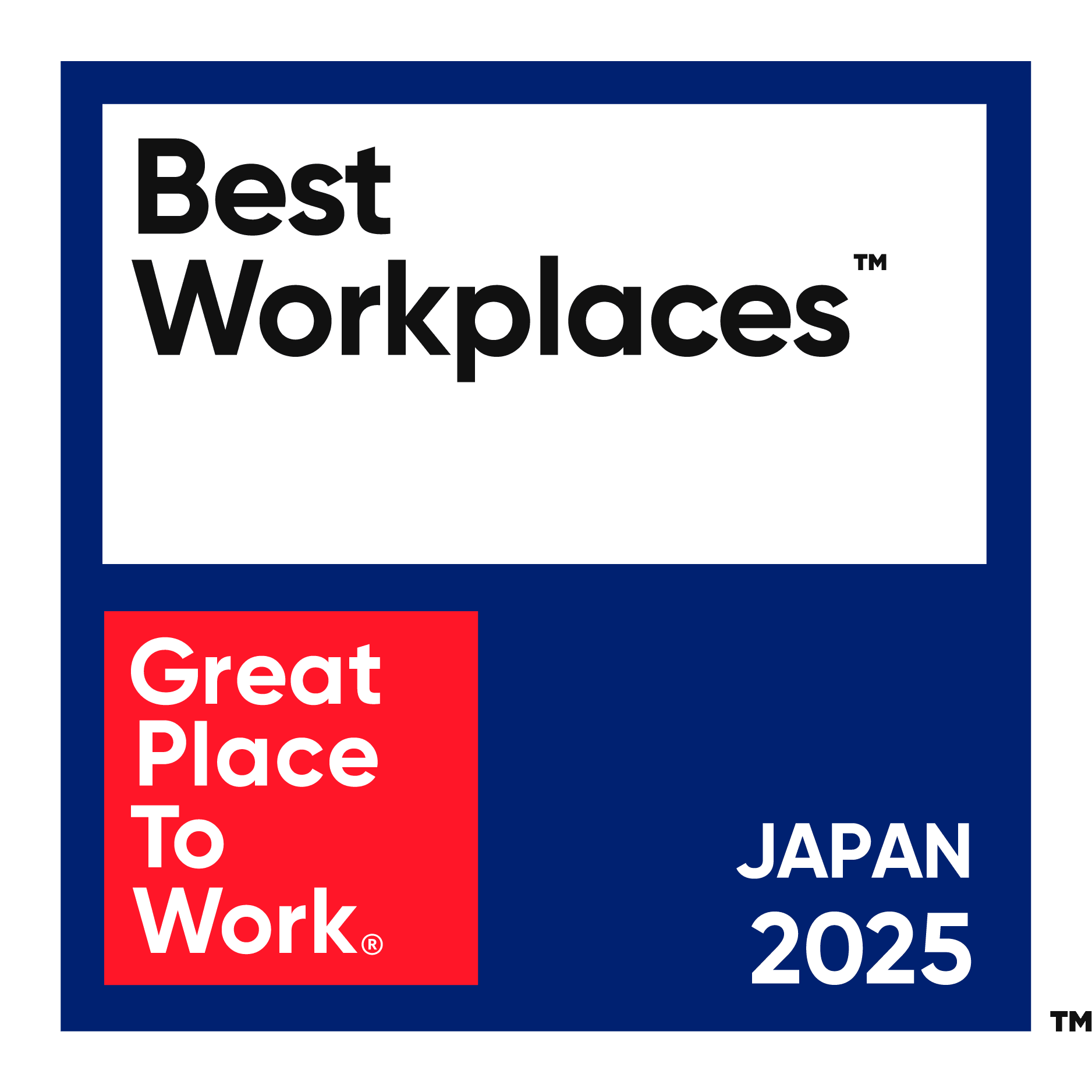 2025 Best Workplace Japan バッジ