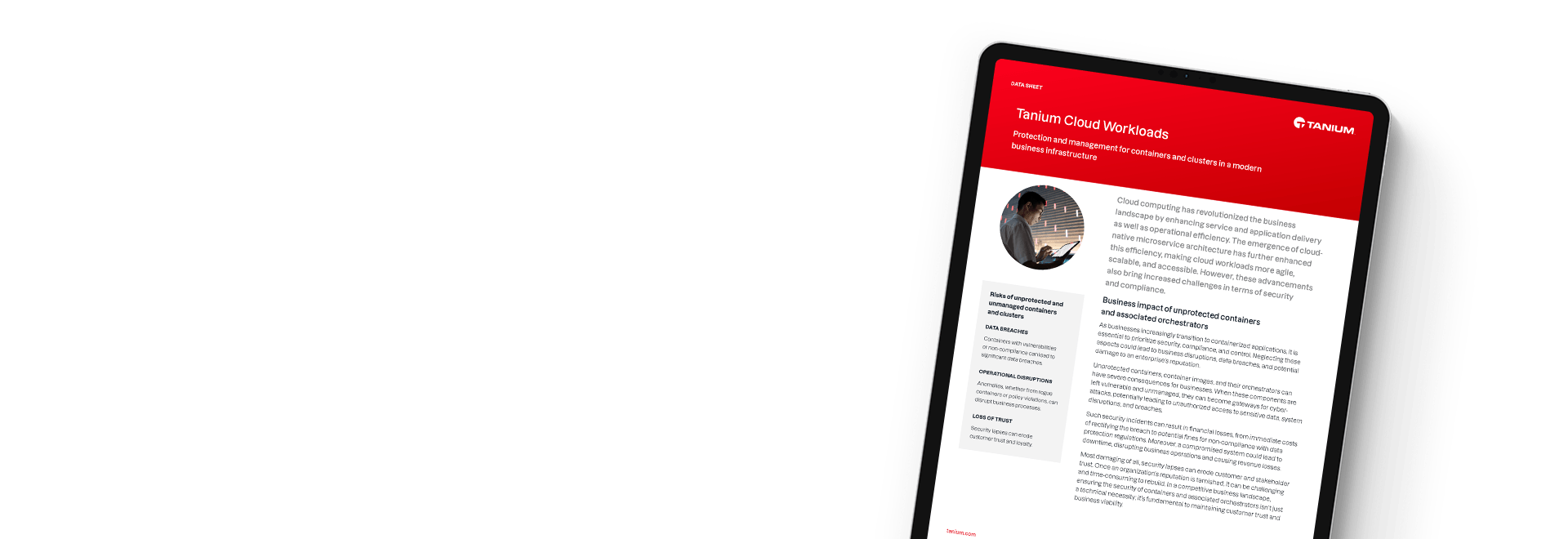 コンテナ保護と管理のためのTanium Cloud Workloadsデータシート