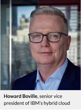 IBMのハイブリッドクラウド担当上級副社長、ハワード・ボヴィル氏のプロフェッショナルなポートレート写真