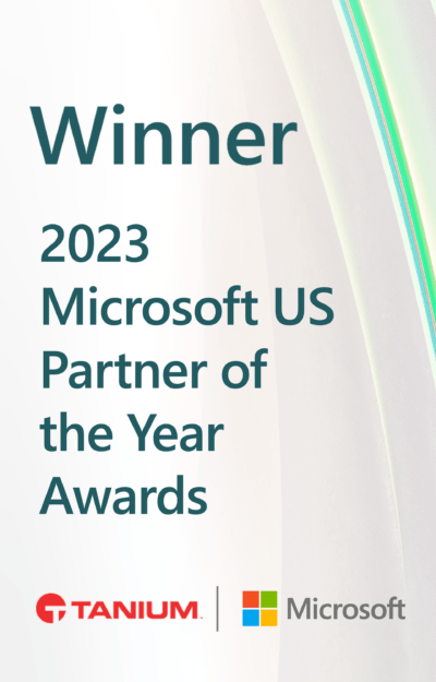 「2023 Microsoft US Partner of the Year Awards」バッジ