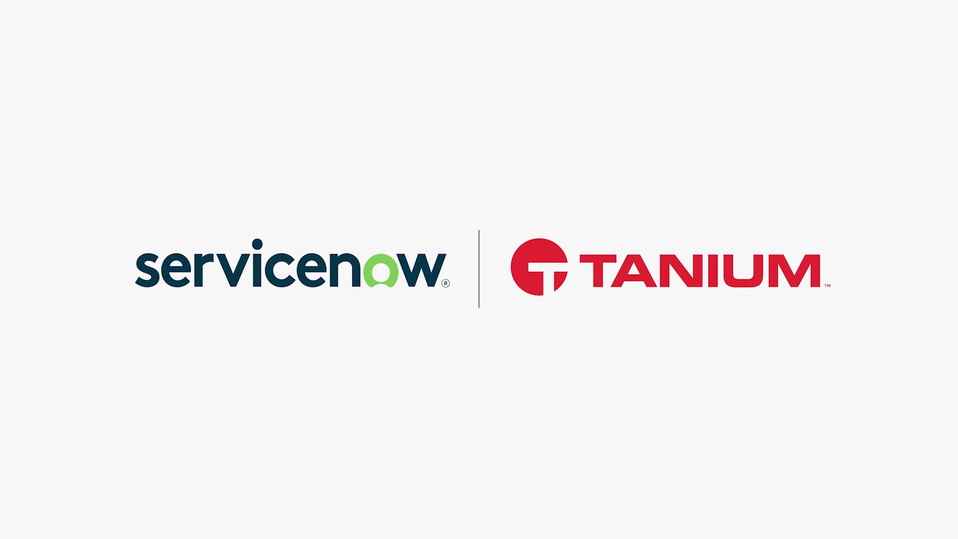 Tanium & ServiceNow ロゴのロックアップ