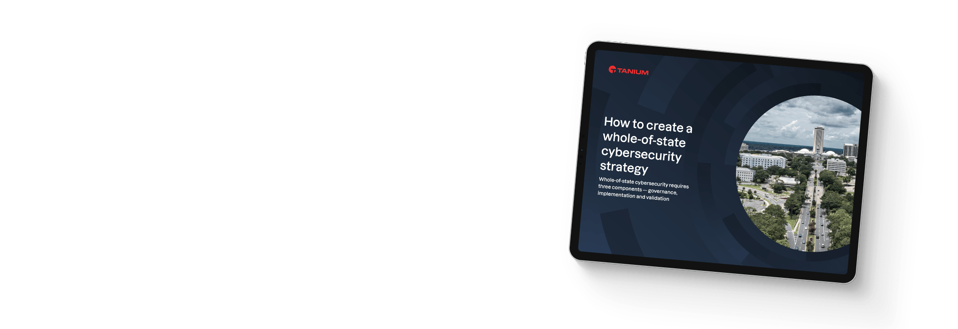 州全体のサイバーセキュリティ戦略の構築方法を示すタブレット