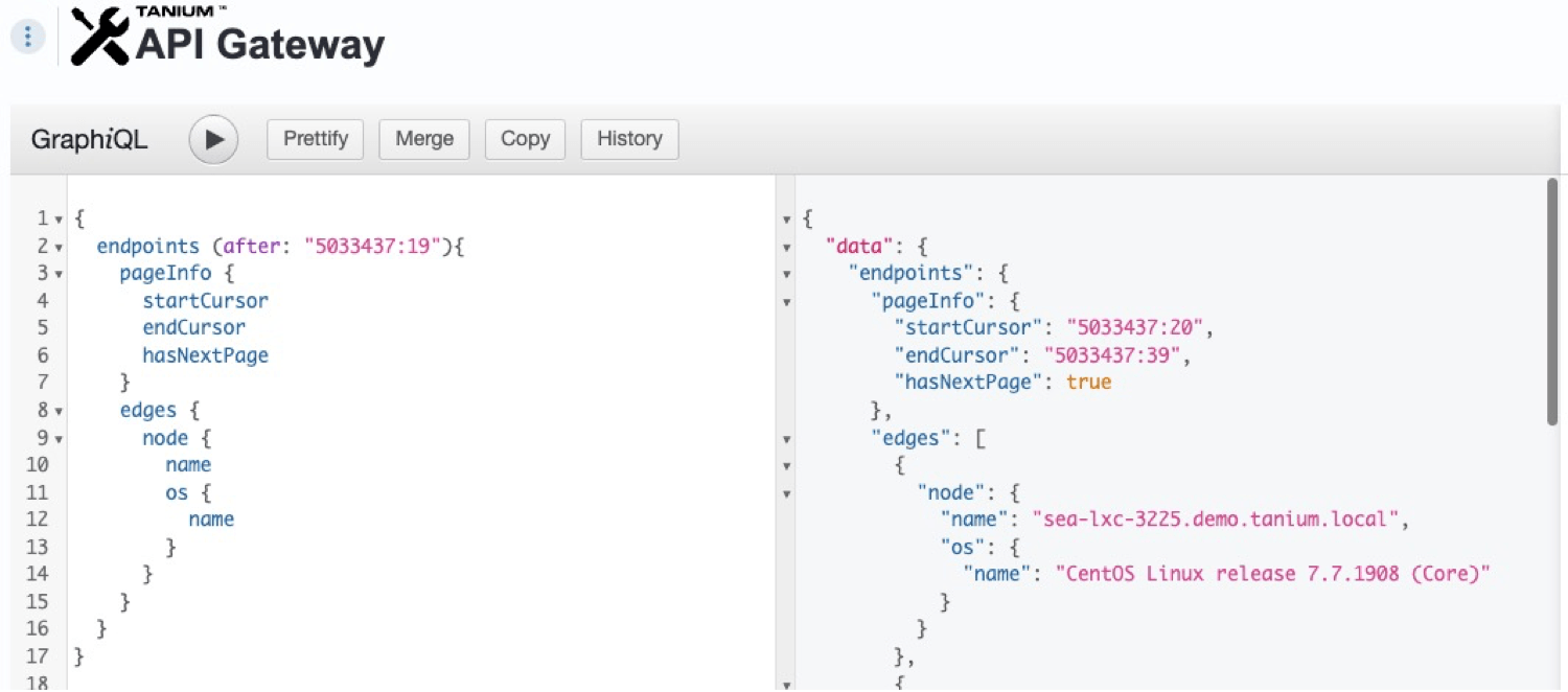 スクリーンショット 6:GraphQL でカーソルを使用して次のデータセットへ移動する
