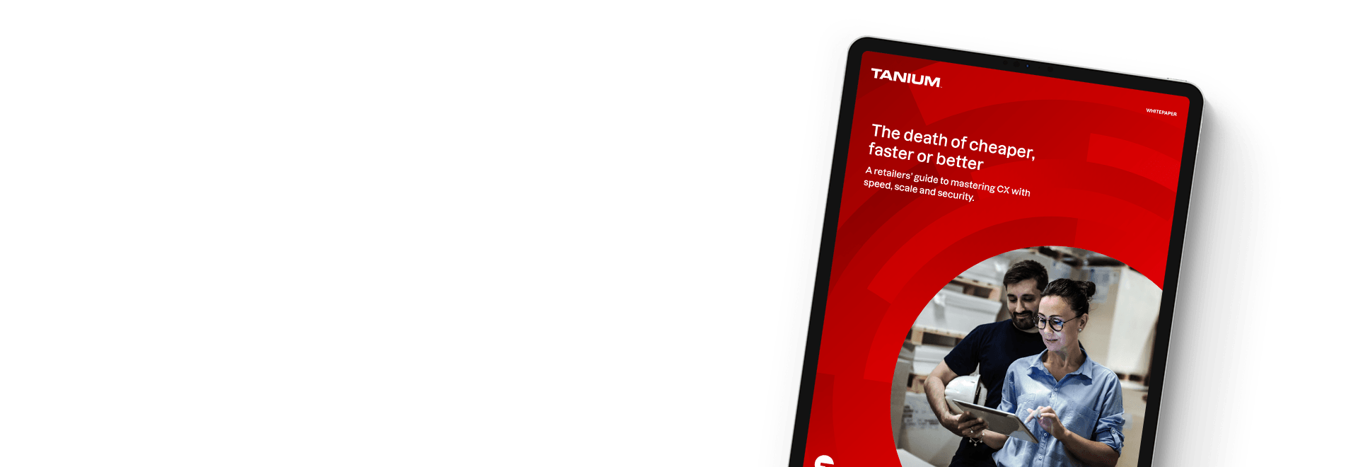 Tablet showing the death of cheaper faster better whitepaper