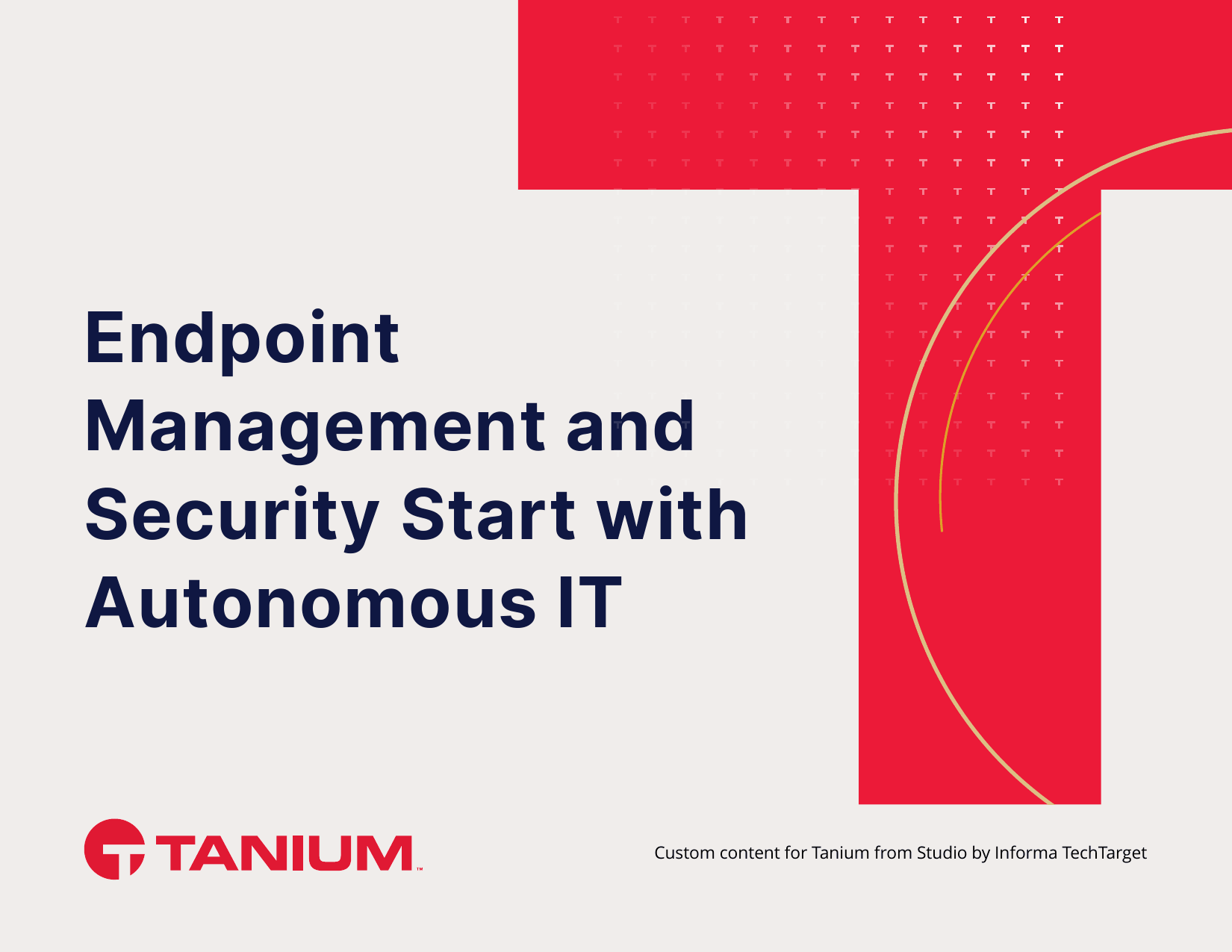 Cover of the Tanium eBook "Endpoint Management and Security Start with Autonomous IT"