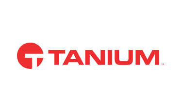Tanium logo in red and white