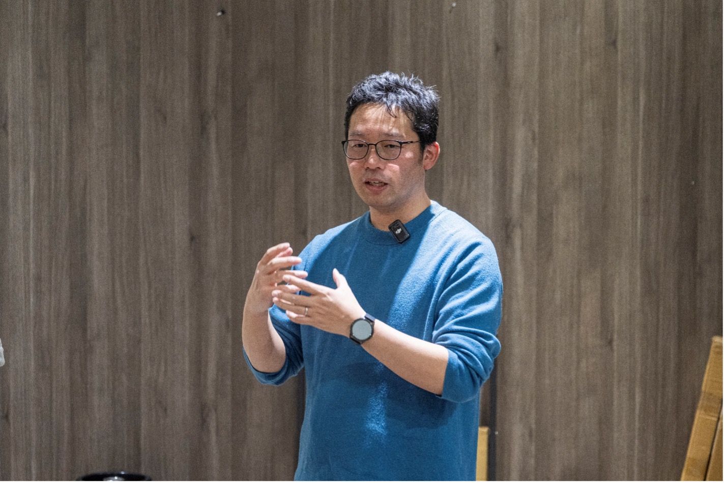 Man speaking at event