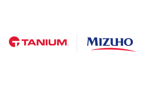 Tanium and Mizuho Financial Group logos representing partnership