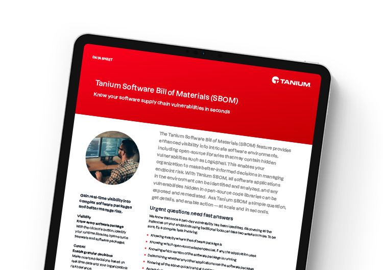 Tanium Software の部品表(SBOM)