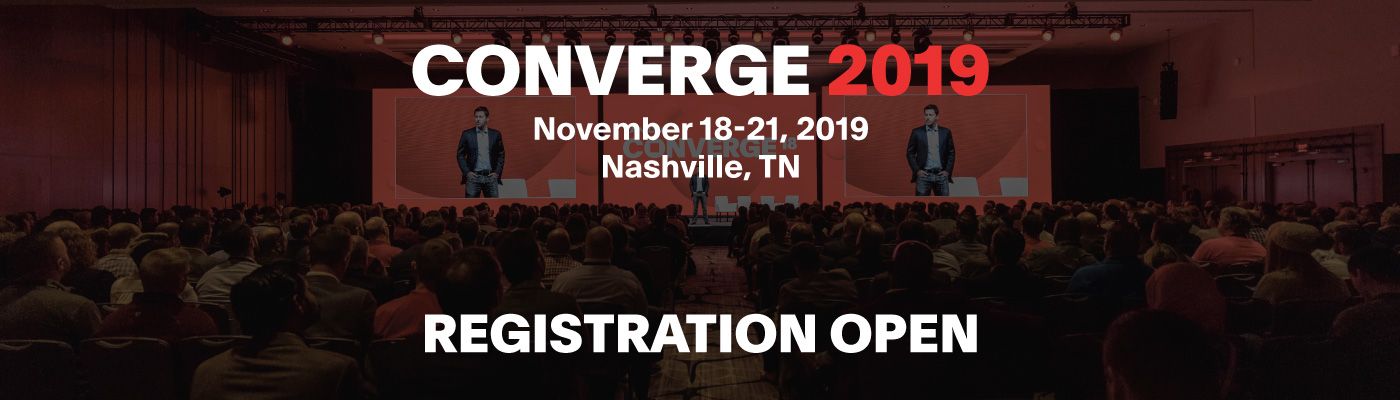 ナッシュビルで開催される「CONVERGE 2019 」の開催日程が記載されたプロモーションバナー