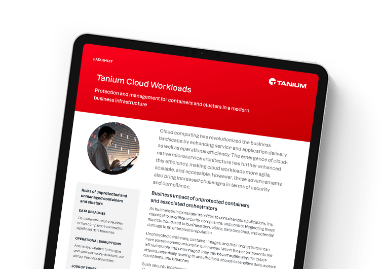 モバイル注目画像:Tanium Cloud Workloadsデータシート