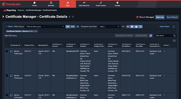Screenshot of Certificate Manager Details